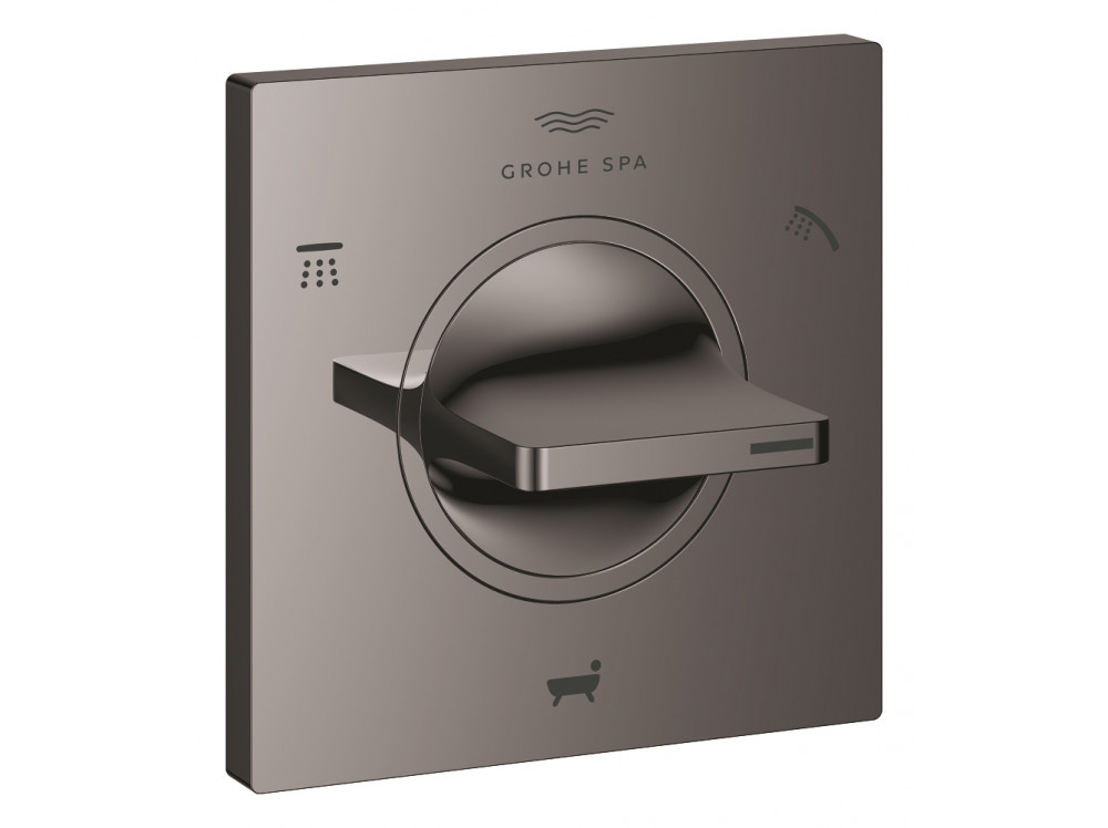 Внешняя часть переключателя потоков GROHE Allure на 3 положения, темный графит глянец 19590A01 в фирменном магазине Grohe