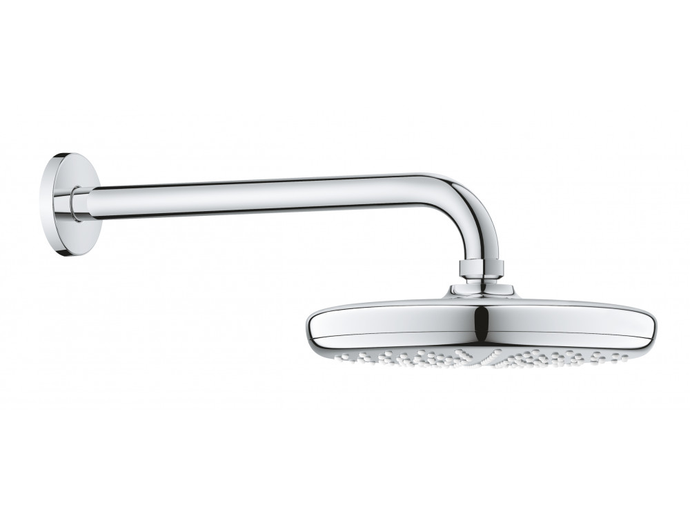 Верхний душ GROHE Tempesta 210 с душевым кронштейном 286 мм, расход 9,5 л/мин, хром 26412000 в фирменном магазине Grohe
