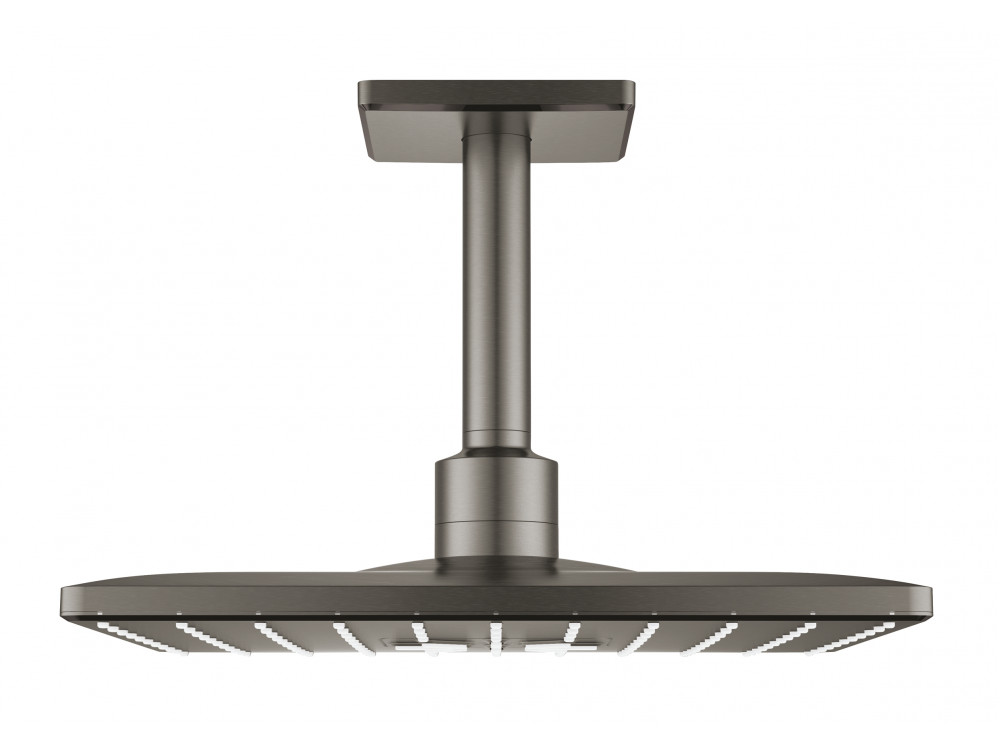 Верхний душ с потолочным душевым кронштейном GROHE Rainshower 310 SmartActive Cube, темный графит матовый  26481AL0  в фирменном магазине Grohe