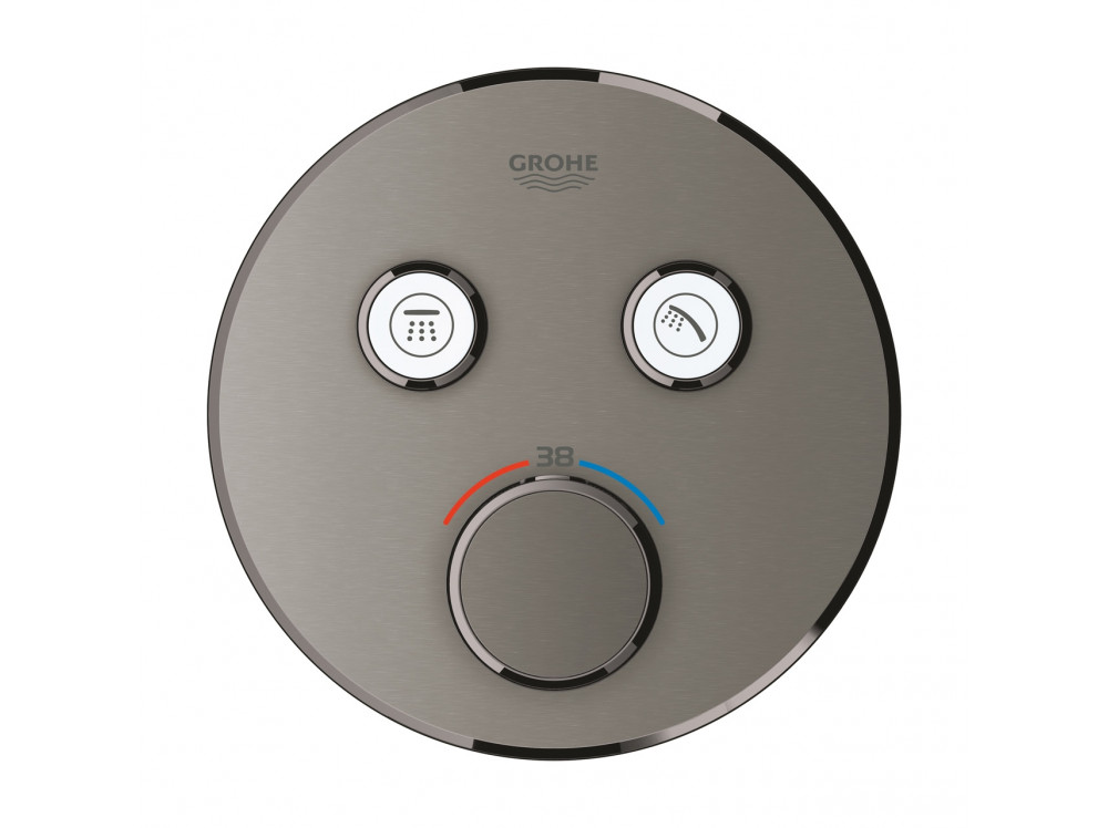 Grohe Внешняя панель термостата для душа GROHE Grohtherm SmartControl, темный графит матовый (29119AL0) — купить в Алматы