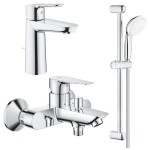 Готовый комплект для ванной комнаты GROHE BauEdge, хром (1000180)