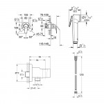 Комплект для гигиенического душа, GROHE BauCurve, хром