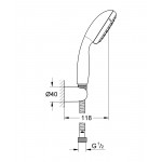 Готовый набор для ванной, GROHE Eurosmart New, смесители для ванны, раковины, душевой набор, хром