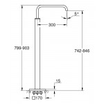 Излив для ванны GROHE Allure напольного монтажа, внешняя часть, хром 