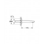 Излив для ванны GROHE Eurostyle Cosmopolitan, хром 