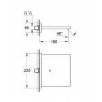 Излив для ванны и душа GROHE Allure Brilliant каскадный, хром 