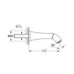 Излив для ванны GROHE Grandera, хром/золото (13341IG0)