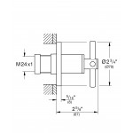 Внешняя часть вентиля GROHE Atrio, крестообразная ручка, хром 