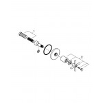 Внешняя часть вентиля GROHE Atrio, крестообразная ручка, суперсталь 