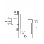 Внешняя часть вентиля GROHE Atrio, рукоятка-рычаг, хром 