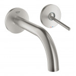 Внешняя часть смесителя для раковины GROHE Atrio Joy настенного монтажа на 2 отверстия, суперсталь 