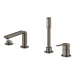 Смеситель для ванны GROHE Lineare на 4 отверстия, на край ванны, темный графит матовый 