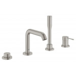 Смеситель для ванны GROHE Essence на 4 отверстия, на край ванны, суперсталь 
