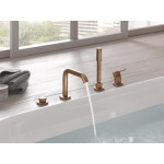 Смеситель для ванны GROHE Essence на 4 отверстия, на край ванны, теплый закат матовый 