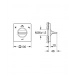 Внешняя часть переключателя потоков GROHE Allure на 3 положения, хром 