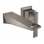 Внешняя часть смесителя для раковины GROHE Allure Brilliant настенного монтажа на 2 отверстия, вынос 161 мм, темный графит матовый 