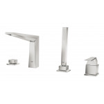 Смеситель для ванны GROHE Allure Brilliant на 4 отверстия, на край ванны, суперсталь 