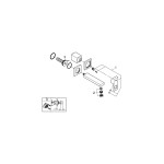 Внешняя часть смесителя для раковины GROHE Eurocube на 2 отверстия, S-Size, хром 