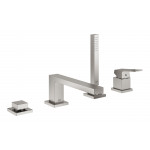 Смеситель для ванны GROHE Eurocube на 4 отверстия, на край ванны, суперсталь 
