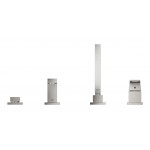 Смеситель для ванны GROHE Eurocube на 4 отверстия, на край ванны, суперсталь 