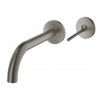 Внешняя часть смесителя для раковины GROHE Atrio Joy настенного монтажа на 2 отверстия, темный графит матовый 