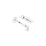 Внешняя часть переключателя потоков GROHE Eurosmart на 3 положения, хром 