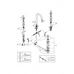 Смеситель для раковины GROHE Atrio двухвентильный на 3 отверстия, хром 