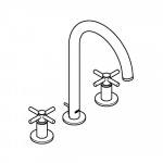 Смеситель для раковины GROHE Atrio двухвентильный на 3 отверстия, хром 