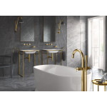 Внешняя часть смесителя для раковины GROHE Atrio настенного монтажа на 3 отверстия, двухвентильный, холодный рассвет глянец 