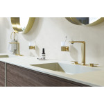 Смеситель для раковины GROHE Allure на 3 отверстия, с донным клапаном, M-Size, холодный рассвет матовый 