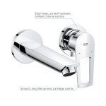 Смеситель для раковины GROHE BauLoop скрытого монтажа на 2 отверстия, в комплекте с монтажной частью, хром