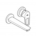 Смеситель для раковины GROHE BauLoop скрытого монтажа на 2 отверстия, в комплекте с монтажной частью, хром