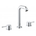 Смеситель для раковины GROHE Essence на 3 отверстия с донным клапаном, хром 