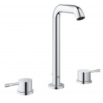 Смеситель для раковины GROHE Essence на 3 отверстия, с донным клапаном и высоким изливом, хром 