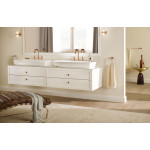 Смеситель для раковины GROHE Grandera двухвентильный на 3 отверстия, с донным клапаном, теплый закат глянец 