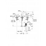 Смеситель для раковины GROHE BauClassic на 3 отверстия, двухвентильный, хром 