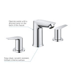 Смеситель для раковины GROHE BauEdge на 3 отверстия, хром (20473001)