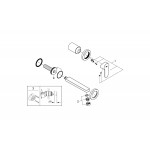 Смеситель для раковины GROHE BauEdge скрытого монтажа на 2 отверстия, в комплекте с монтажной частью, хром