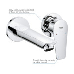 Смеситель для раковины GROHE BauEdge скрытого монтажа на 2 отверстия, в комплекте с монтажной частью, хром 