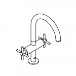 Смеситель для раковины GROHE Atrio двухвентильный, хром 