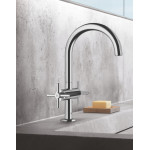 Смеситель для раковины GROHE Atrio двухвентильный, хром 