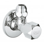 Вентиль угловой GROHE 1/2″-3/8″ для подключения смесителей, хром 