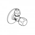 Вентиль угловой GROHE 1/2″-3/8″ для подключения смесителей, хром 