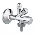 Вентиль угловой GROHE комбинированный 1/2″-3/8″ для подключения смесителей, хром (22036000)