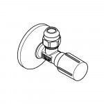 Вентиль угловой GROHE 1/2″-3/8″ для подключения смесителей, хром 