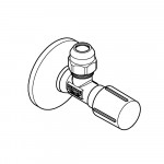 Вентиль угловой GROHE 1/2″-3/8″ для подключения смесителей, хром 