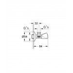 Вентиль угловой GROHE 1/2″-1/2″ для подключения смесителей, хром 