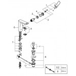 Смеситель для раковины GROHE Allure Brilliant с донным клапаном, высокий излив, хром 