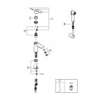 Смеситель для раковины GROHE Eurosmart, S-Size, хром 