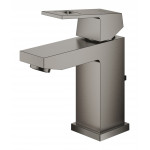 Смеситель для раковины GROHE Eurocube с донным клапаном, темный графит матовый 